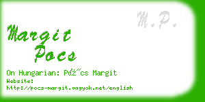 margit pocs business card